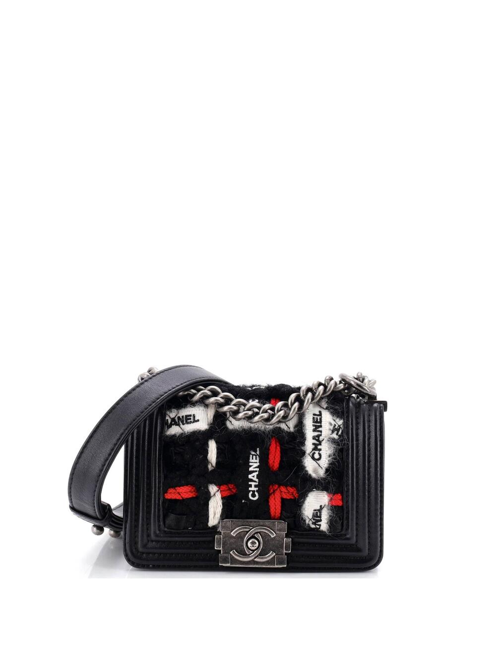 Chanel Boy Flap Bag Quilted Logo Ribbon #262207C38B